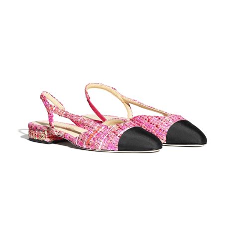 chanel slingback pink and black